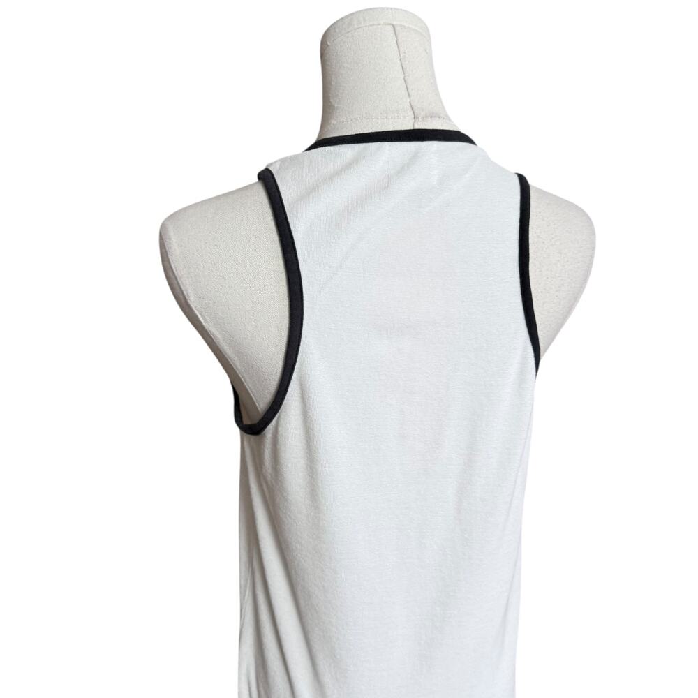 Serge Guilloux Paris White Maxi Dress S Racerback Sleeveless Made in France - Picture 8 of 12
